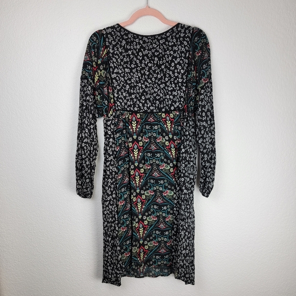 Sundance Chelsea Morning Long Sleeve Swing Knee Length Dress Black Small - Picture 4 of 8